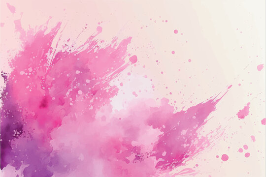 Hand painted pink watercolor background illustration © Mkorobsky