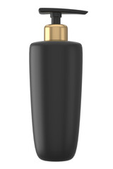 skincare lotion press bottle mockup packaging in black gold