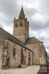 Fototapeta na wymiar Saint-Côme-du-Mont. Eglise Saint-Côme et Saint-Damien. Manche. Normandie