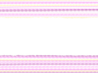 賑やかなストライプ模様のフレームと白いコピースペースの背景　ピンクとイエロー