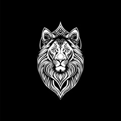 illustration of a lion face