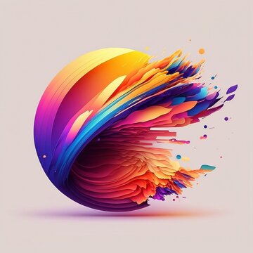 abstract colorful background splashes circle