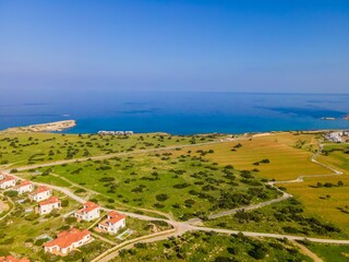 Sea view lands in green field in Esentepe, North Cyprus