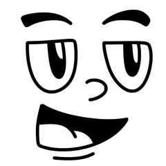 vector illustration of face man cartoon