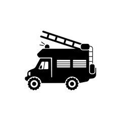 Fire engine icon. Simple illustration of fire engine bread vector icon for web