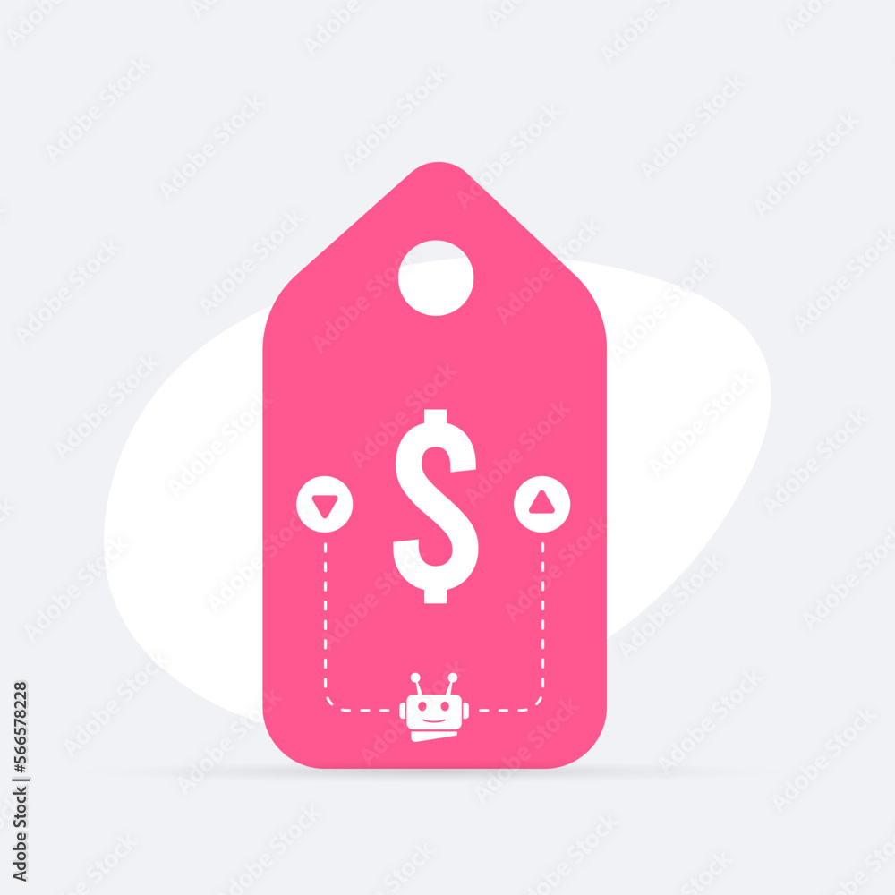 Poster ai-driven dynamic pricing strategies concept. ai pricing optimization for online e-commerce business