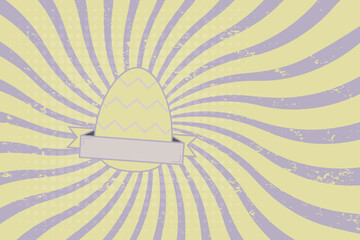 Easter Retro Sunburst Background