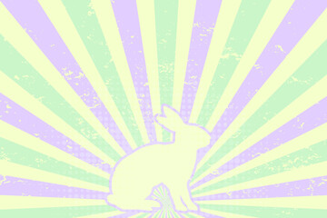 Obraz premium Easter Retro Sunburst Background