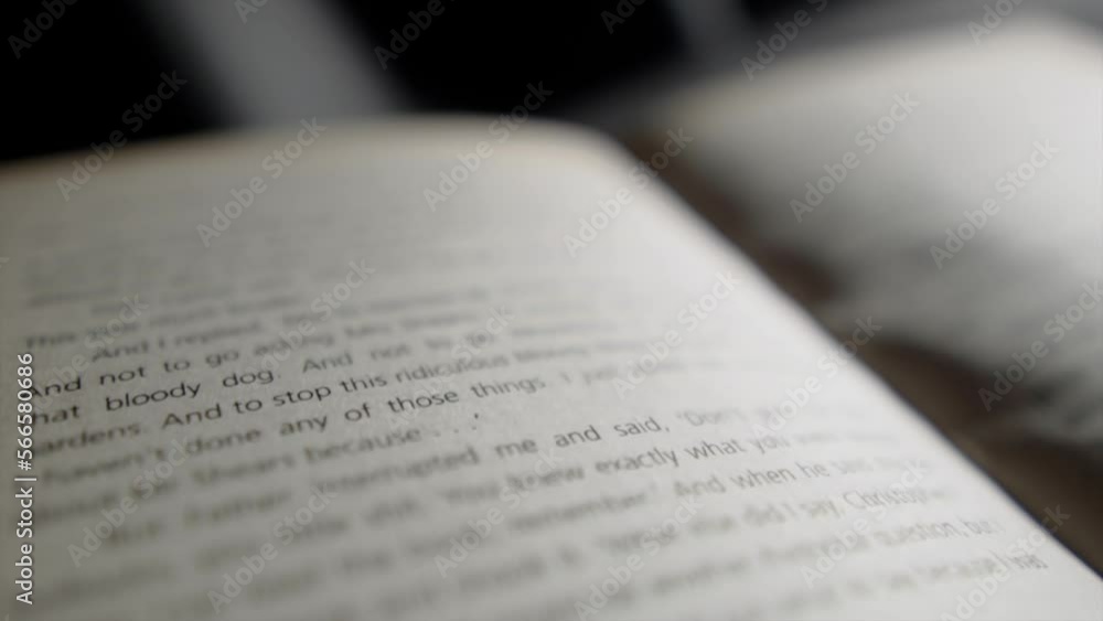 Poster visual representation of attention gradually diminishing as book page with the top of the page in fo