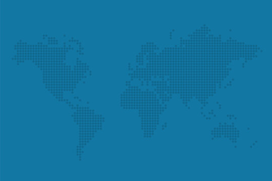 Blue world map background