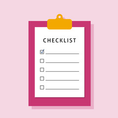 Checklist clipboard plan vector template