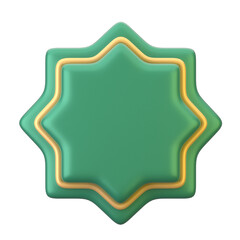 3d Ramadan islamic triangle simbol icon