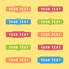 Text badge template set