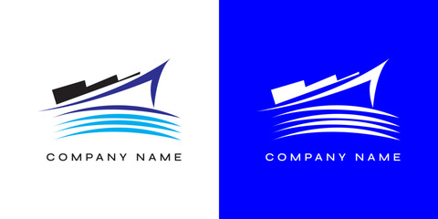 Simple Ship Logo with Modern Concept