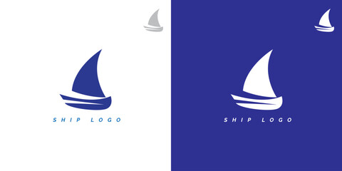 Sailboat in the Sea. Logo for the Tourist Company