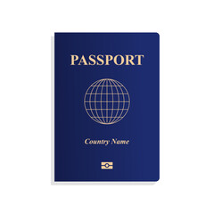 Vector passport cover template