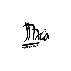 Mia handwriting logo icon text, for your company, business brand and others