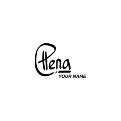 Ellena handwritten logo icon text, for your company, business brand and others