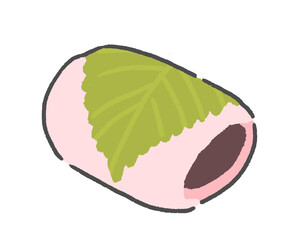 桜餅のイラスト　手描き