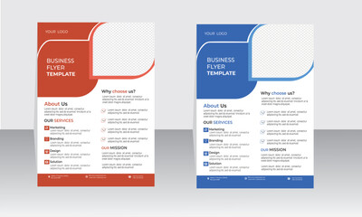Modern business flyer template, abstract business flyer and creative design.