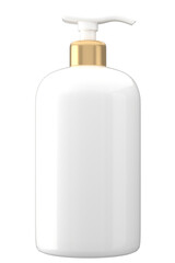 skincare lotion press big bottle mockup packaging in white gold