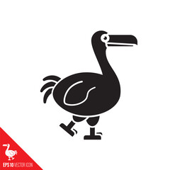 Extinct Dodo bird vector glyph icon © eyewave