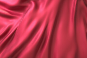 Naklejka na ściany i meble red cloth fabric wrinkle silk background