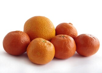 tropical various citrus fruits isolated close up