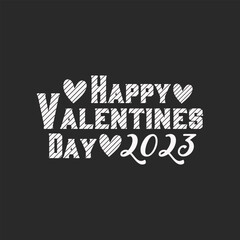 Happy valentines day 2023 soft color design.
