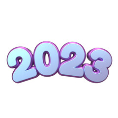 Elegant 2023 Text Design in purple