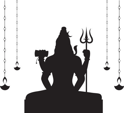 lord shiva silhouette shivratri festival