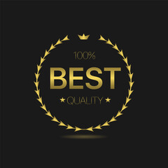 Best quality Golden laurel wreath label