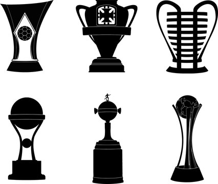 Ta&ccedil;a Silhueta Vetor &Iacute;cone Copa de Futebol do Brasil