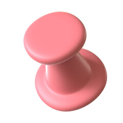 push pin cute element 3d render red color © Annas