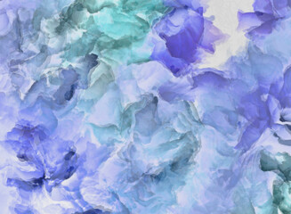 abstract blue purple violet turquoise background watercolor liquid spots water stains expression impressionism marble rough