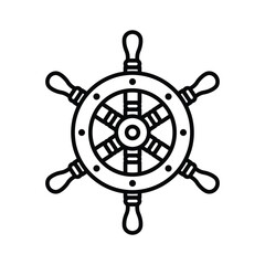 ship wheel icon vector design template in white background