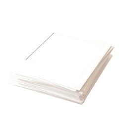 pile of polaroid photo frame side view 3d render realistic