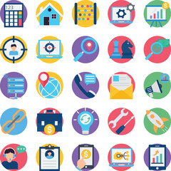 Finance Marketing icons set, Finance Marketing icons pack, Finance Marketing vector icons set, web and SEO icons set, digital marketing icons set, business icons set, finance marketing flat icons set 