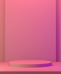 Obraz na płótnie Canvas 3d pedestal podium smartphone story size for product 