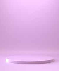 podium 3d render purple color for showcase and product mockup
