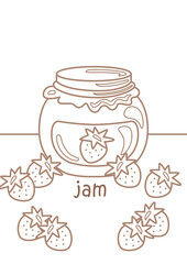 Alphabet J For Jam Vocabulary Coloring Pages A4 for Kids and Adult