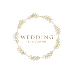 Creative Floral Concept Logo Template, Wedding Photography