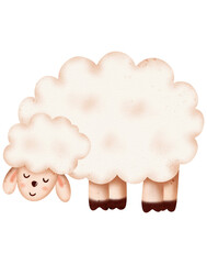 Cute sheep cartoon design character