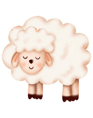 Cute sheep cartoon design character