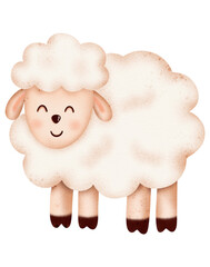 Cute sheep cartoon design character