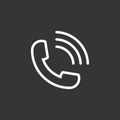 Phone call icon on grey background