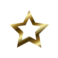 An abstract gold star icon, symbol, shape golden star on dark background templates design.