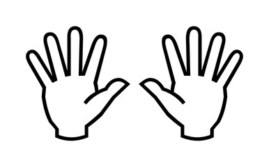 finger style flat vector icon for apps and business