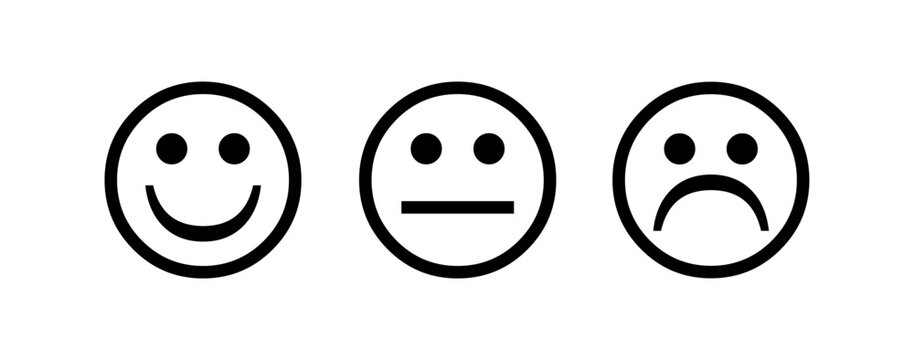 illustration of a set of faces icon vector