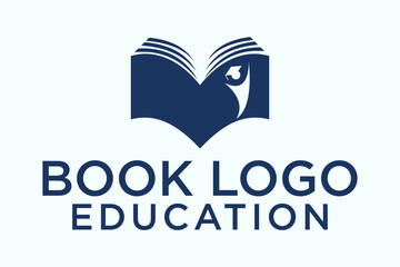 Student book vector logo design. Suitable for business, web, art, education and student symbol